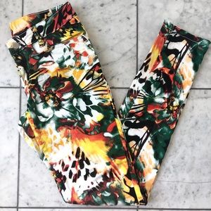 Floral Tropical Denim Jeans